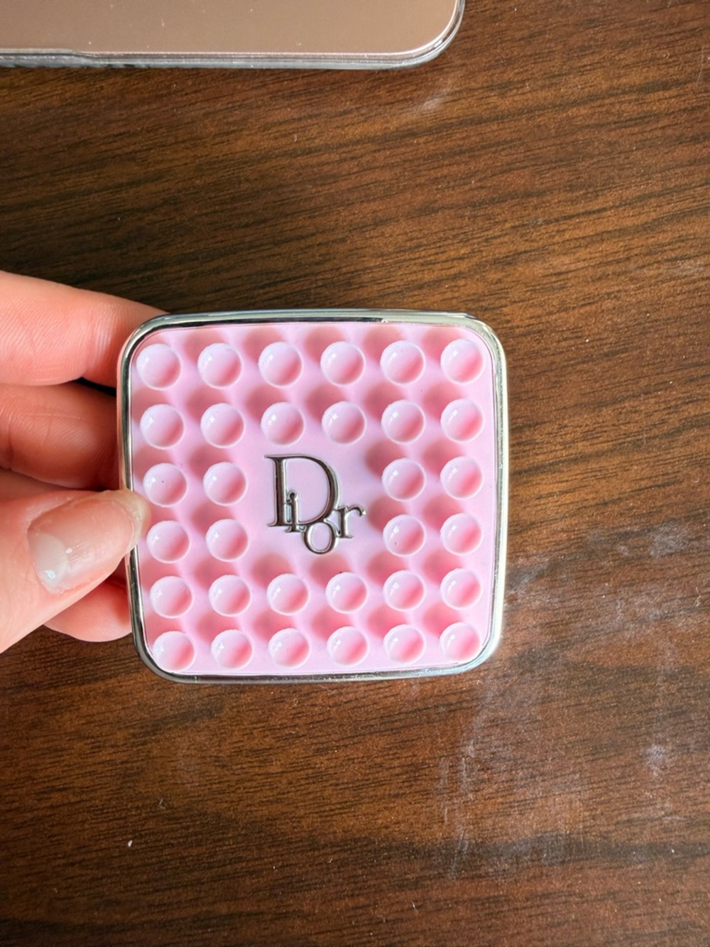 Dior Pink octobuddy Bubble grip with Silver Trim